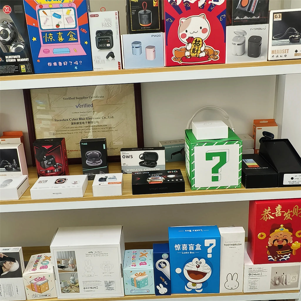 Surprise Gift Mystery Box,  Mini Brands Toys Boxes Headsets Earphones Headphones Earbuds Smart Watch Electronics Mystery Box