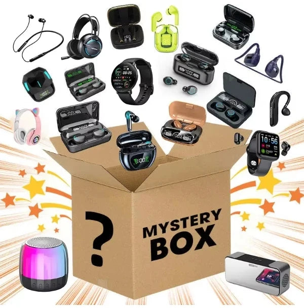“$100+ Value Lucky Electronics Mystery Box – Smartwatch + Earbuds + Gadgets Inside”