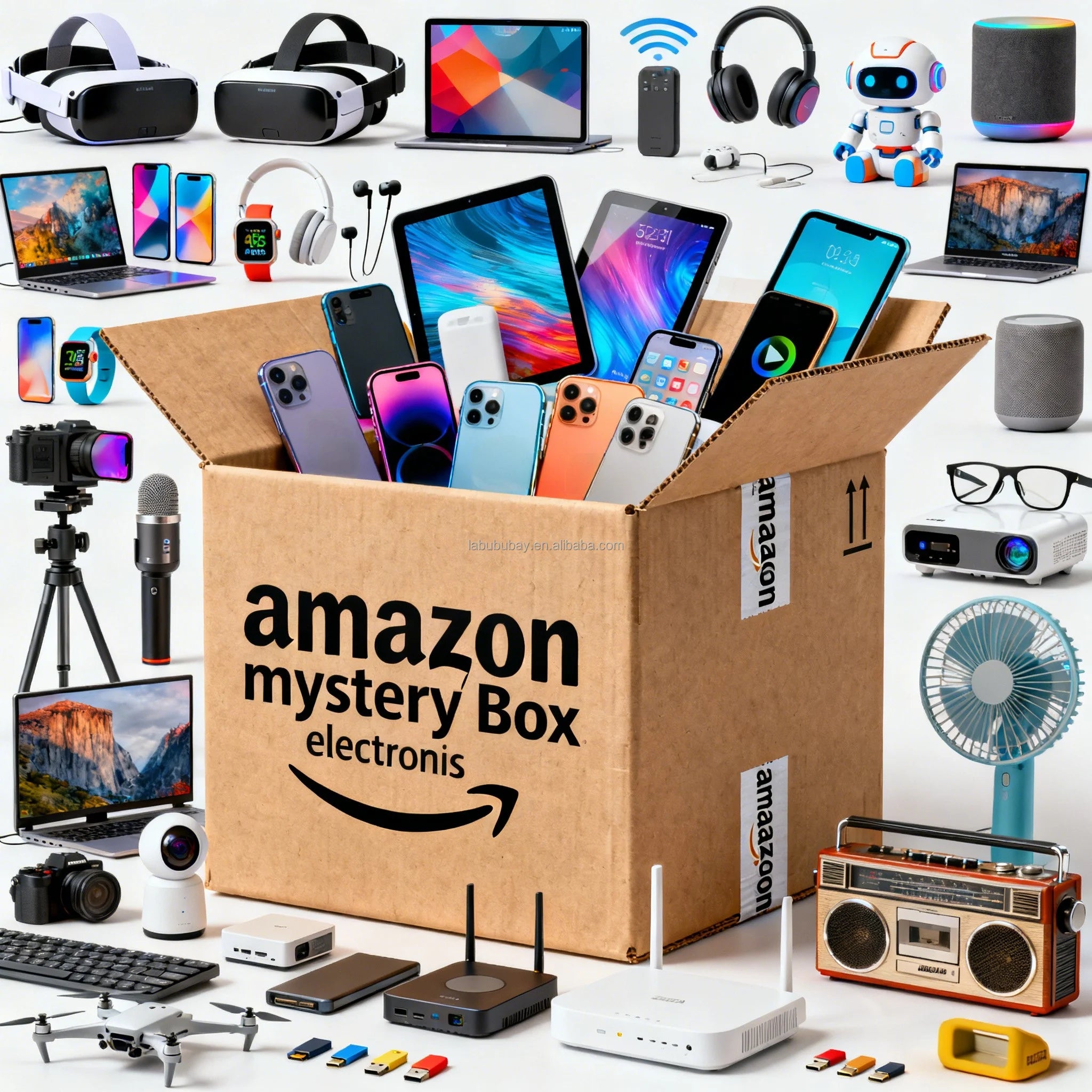 Random Box Electronics, Unclaimed Customer Returns, Pallet for Sale, Buy Cheap, Best Tech,  Free Large Super Mystery Surprise  Box